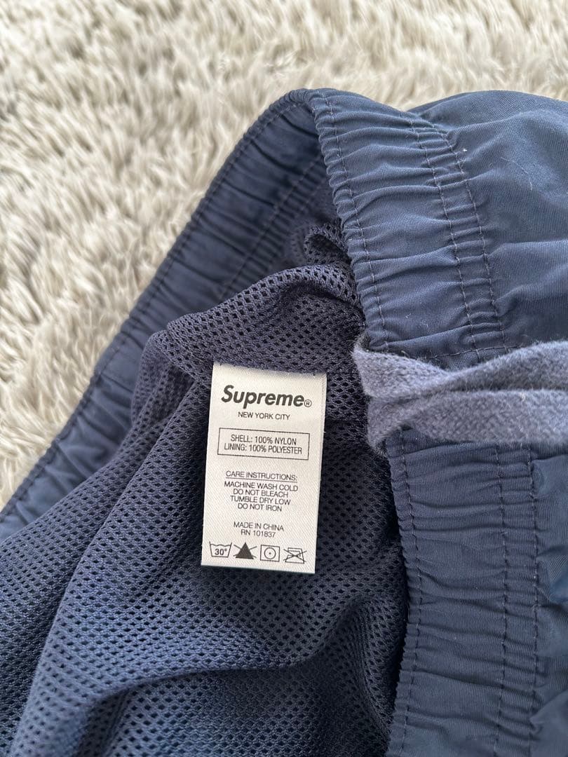 美品　SUPREME Warm Up Pants navy S