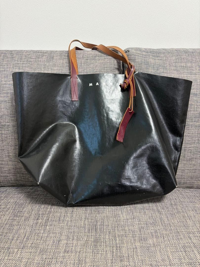 MARNI トートバッグ 黒 レザー