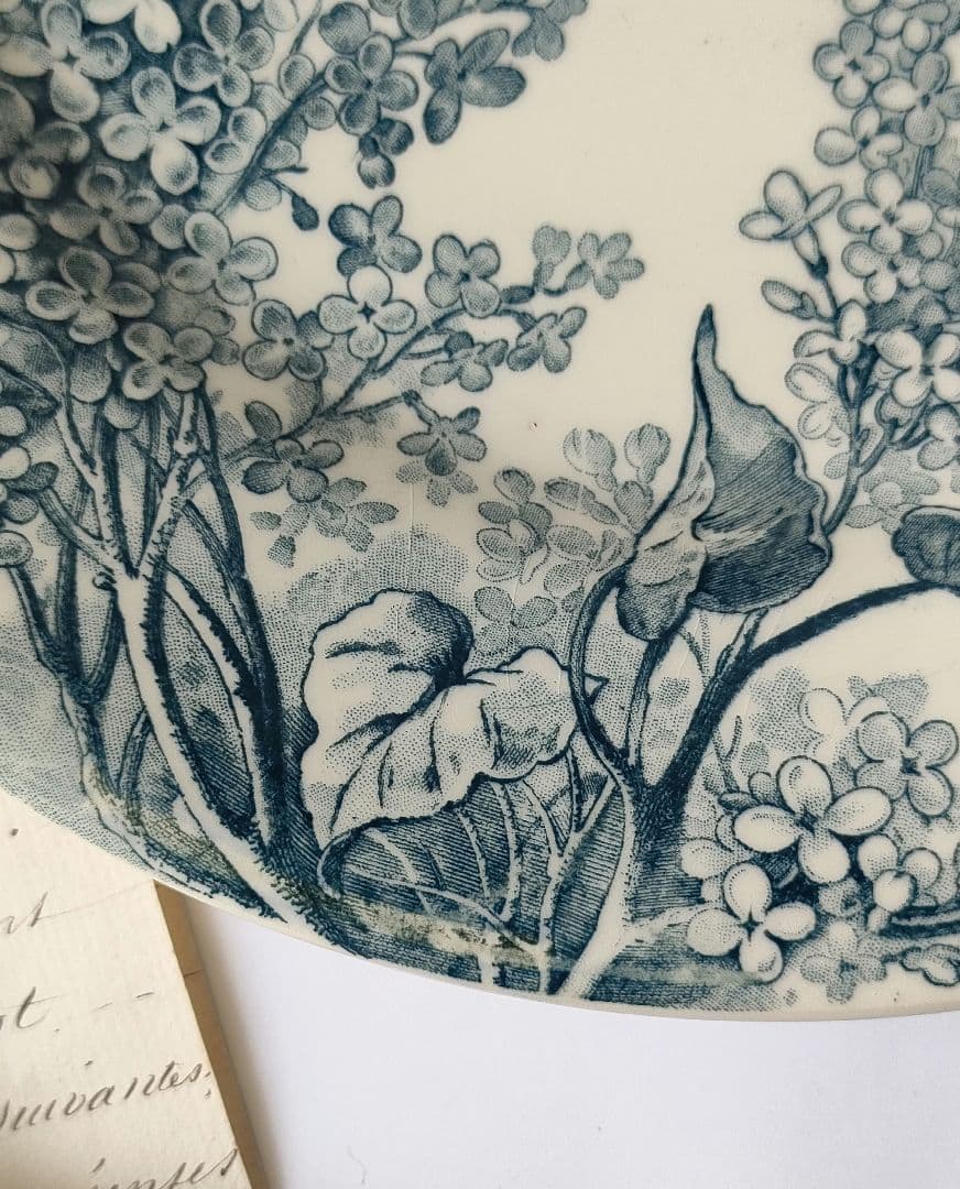 希少　美品　ジアン　LILAS 　平皿A　フランスアンティーク