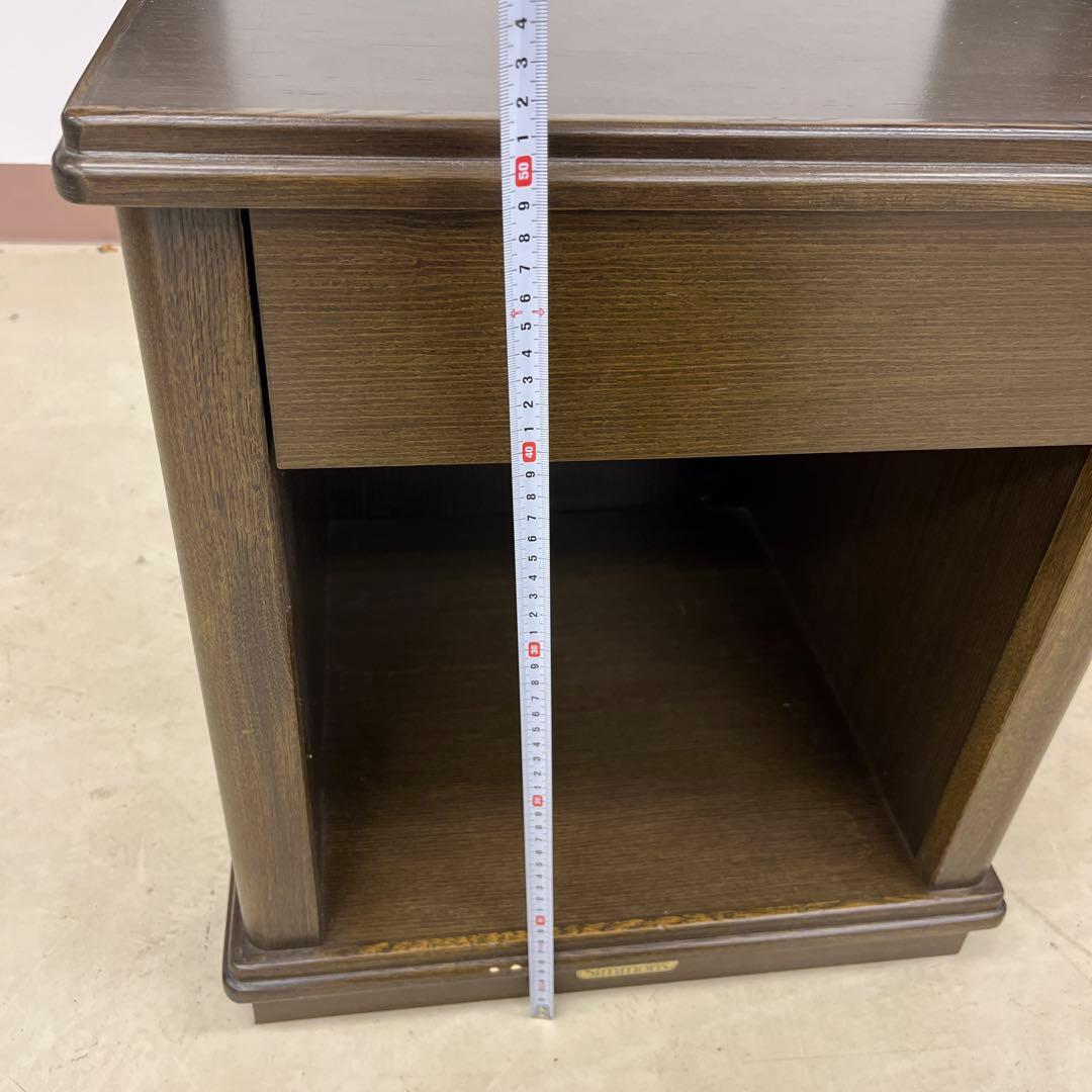 Simmons サイドテーブル ブラウン 引き出し付き