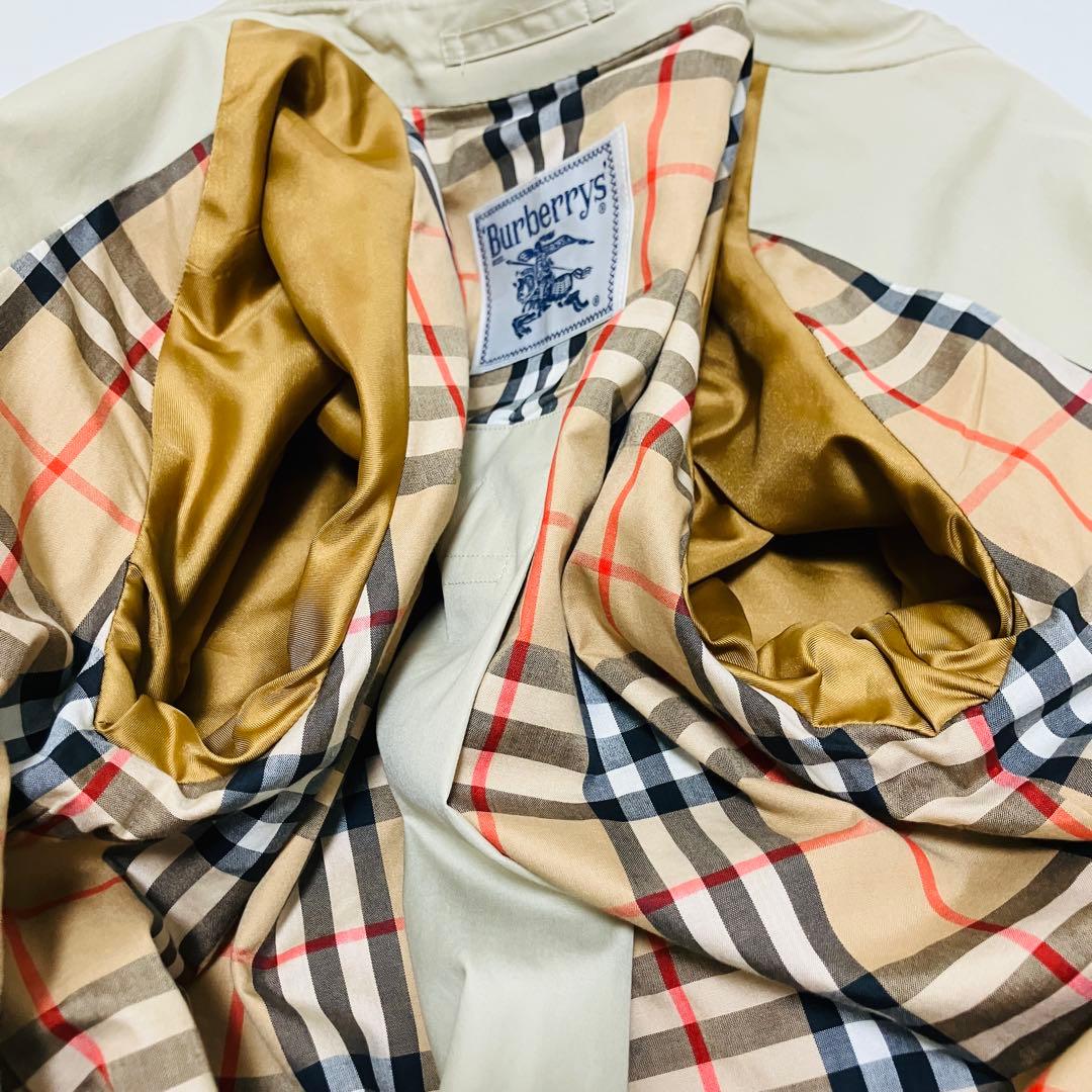 バーバリーズ ベルト付 トレンチ ノバチェック ベージュ ステンカラーコート