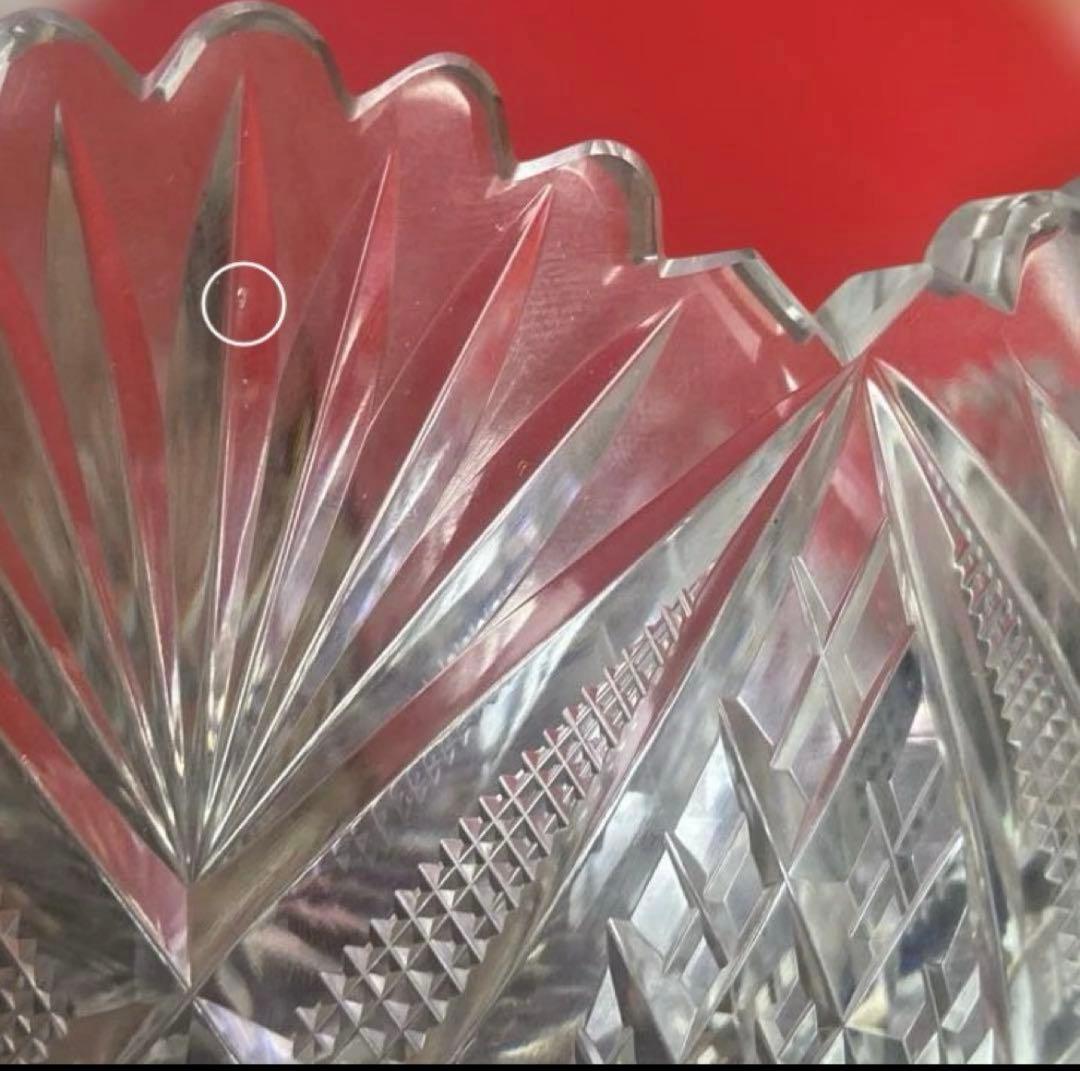 バカラ ギヤマン切子　大型鉢　Baccarat アンティーク品