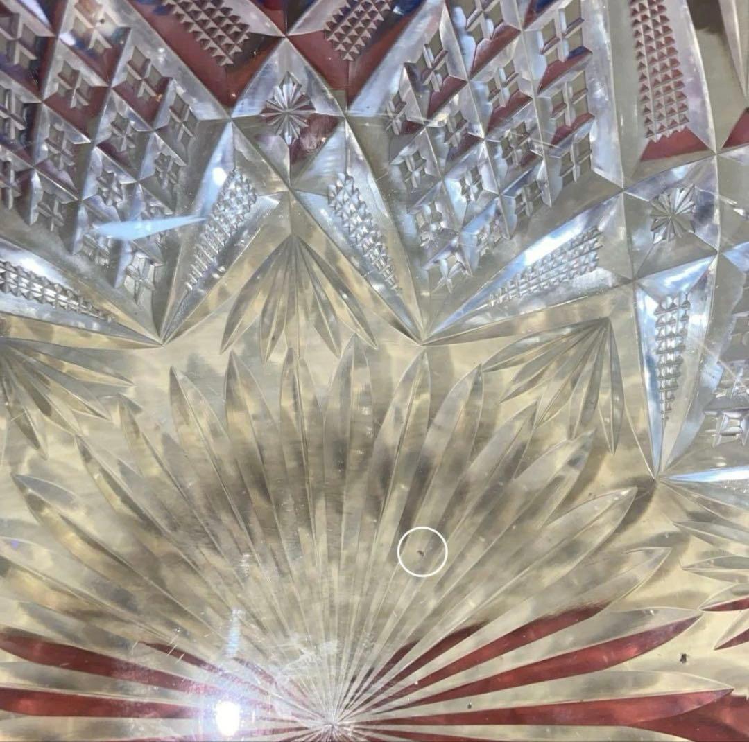 バカラ ギヤマン切子　大型鉢　Baccarat アンティーク品