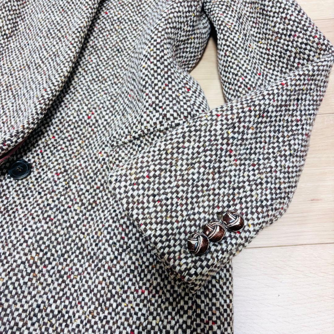 マックスマーラ　チェスターコート　ロング　銀タグ　ツイード　40 大きいサイズ