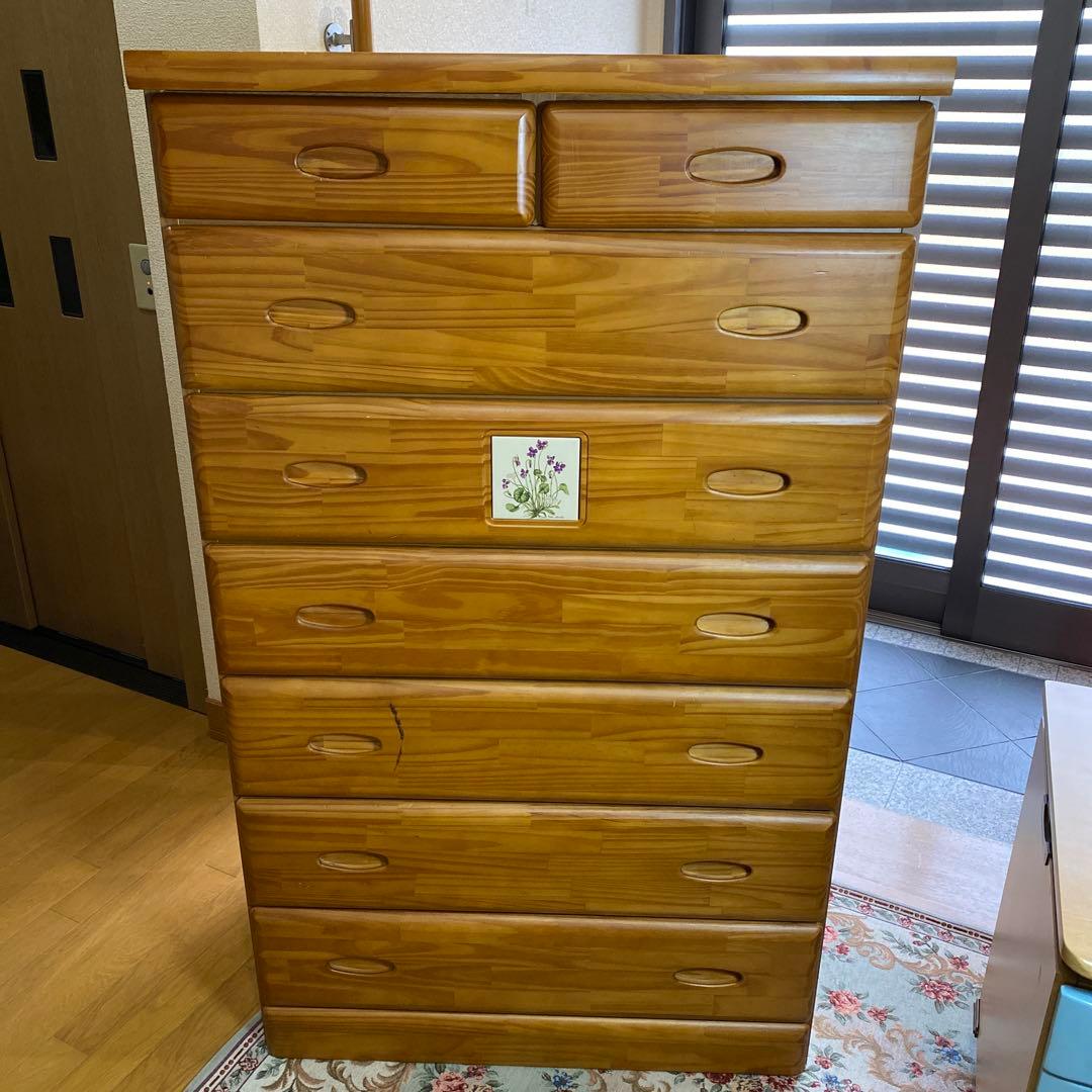 【たんす】カントリー調 木製 チェスト　日本製　引き出し　箪笥