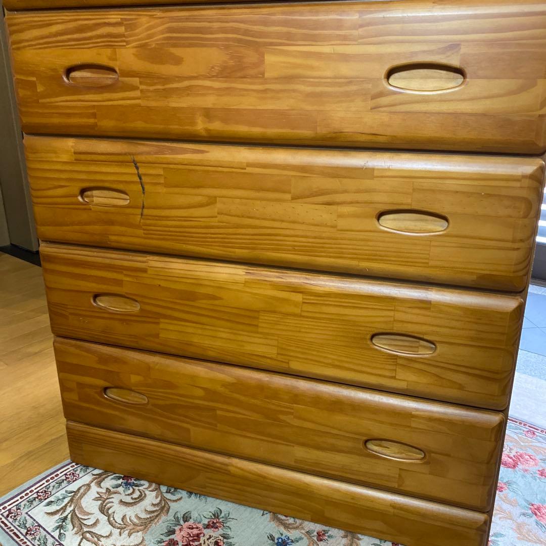 【たんす】カントリー調 木製 チェスト　日本製　引き出し　箪笥