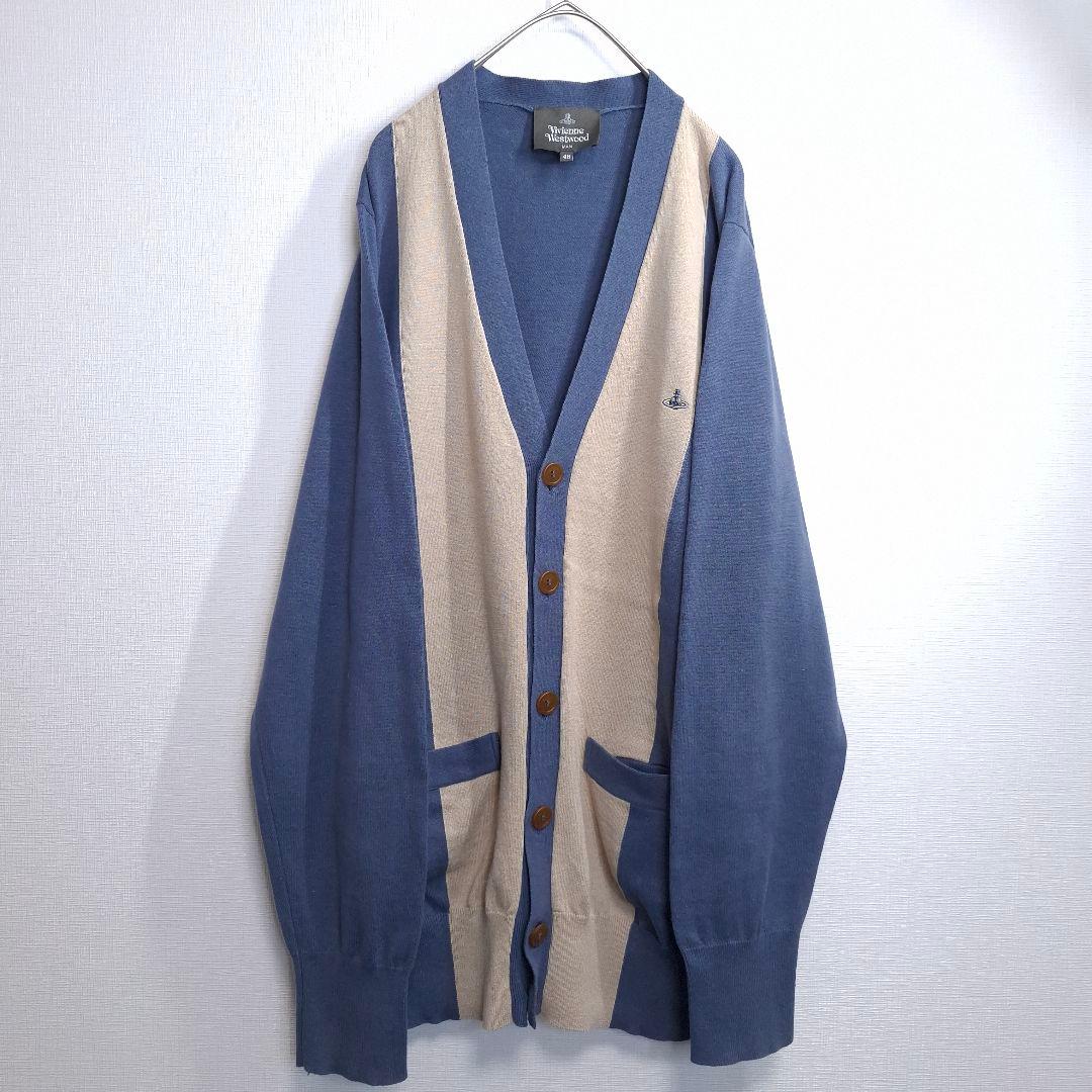 【人気】Vivienne Westwood MAN カーディガン オーブ 紺 L