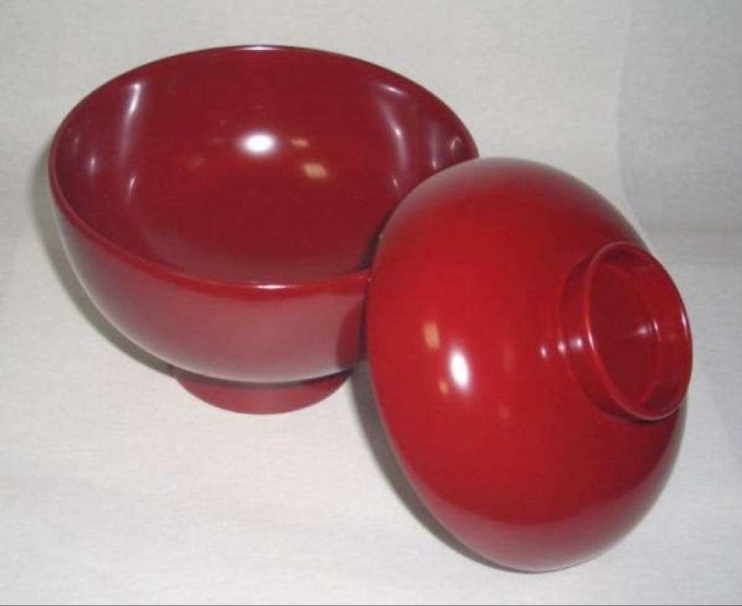 越前漆器■越前塗　雑煮椀　総朱【1客】★国産★天然木・本漆【新品】