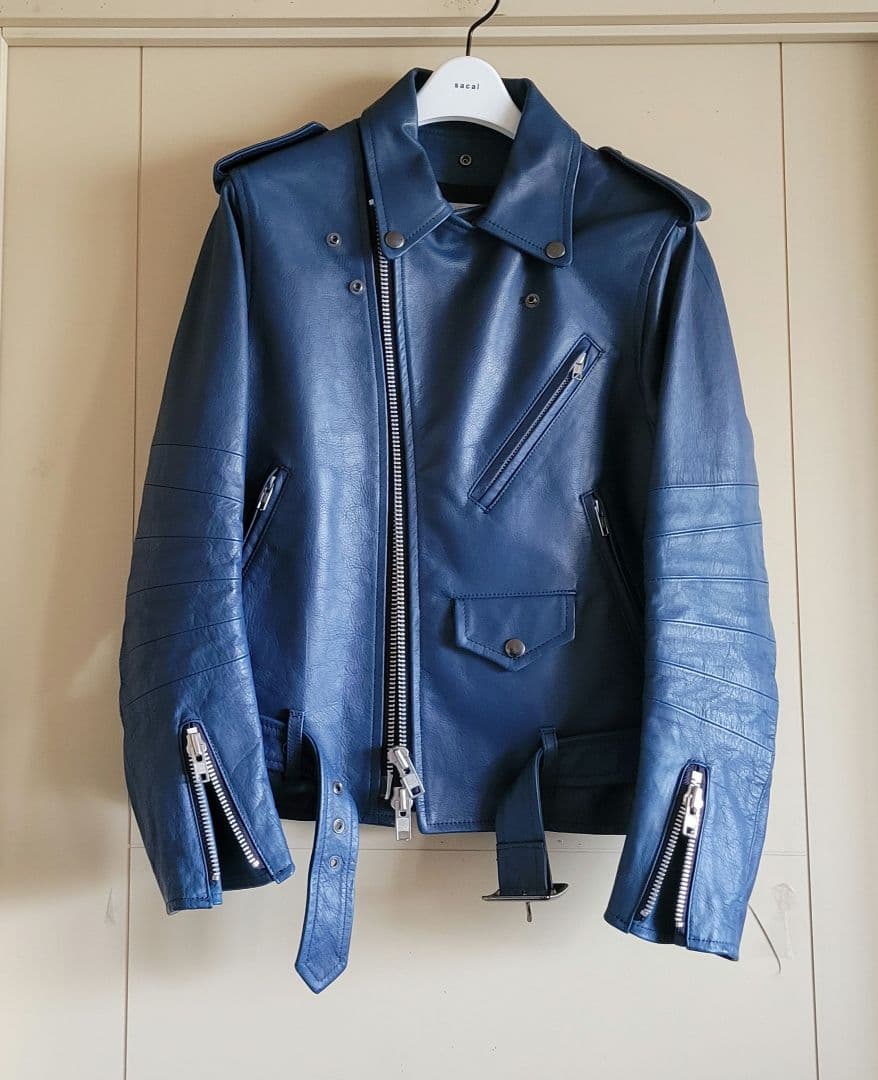 sacai 超レア！牛革 レザー ライダースジャケット