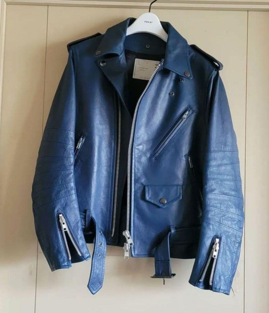 sacai 超レア！牛革 レザー ライダースジャケット