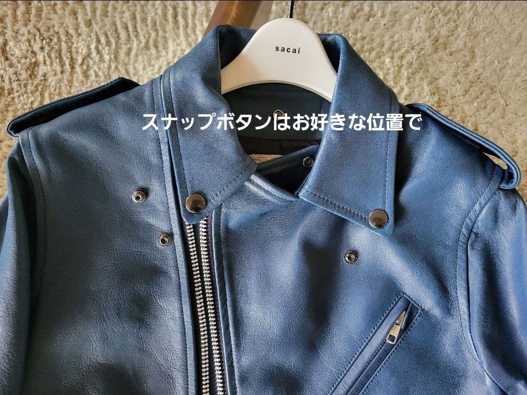 sacai 超レア！牛革 レザー ライダースジャケット
