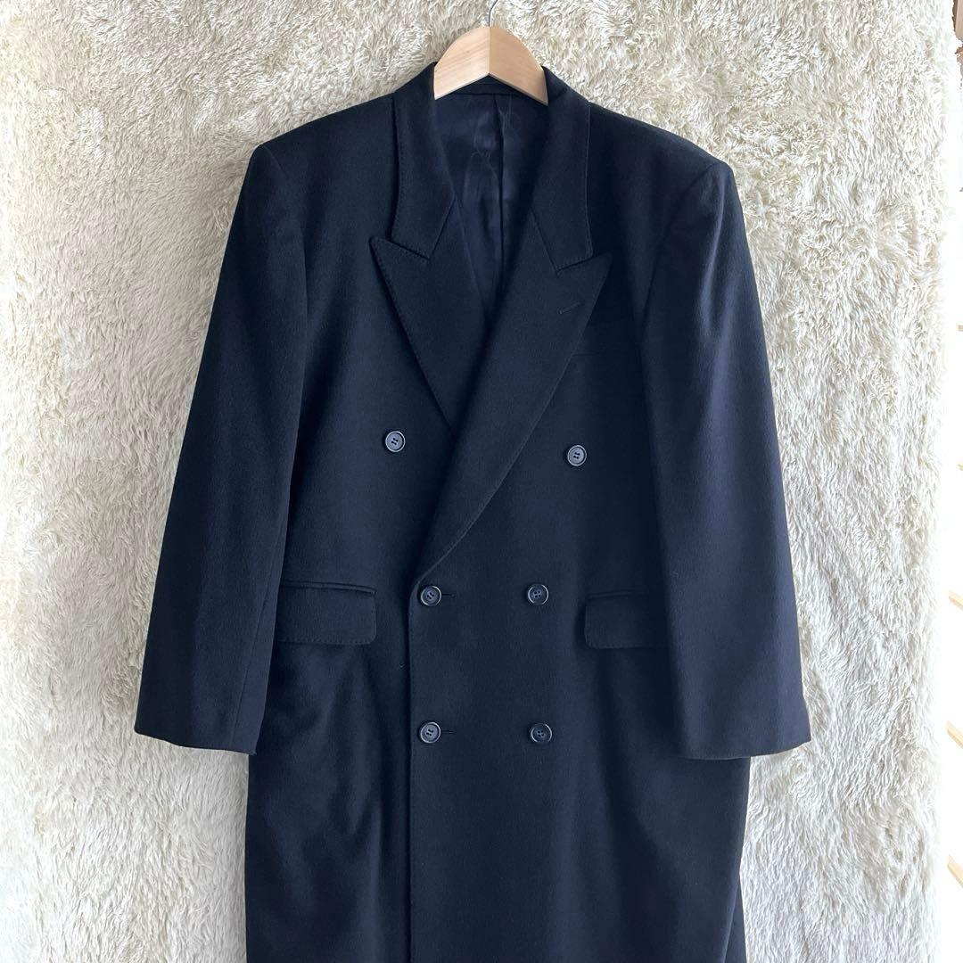 【カシミヤ100%】ghee collection チェスターコート　濃紺　M