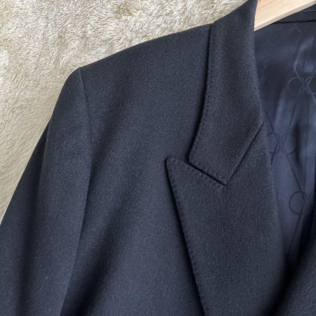 【カシミヤ100%】ghee collection チェスターコート　濃紺　M