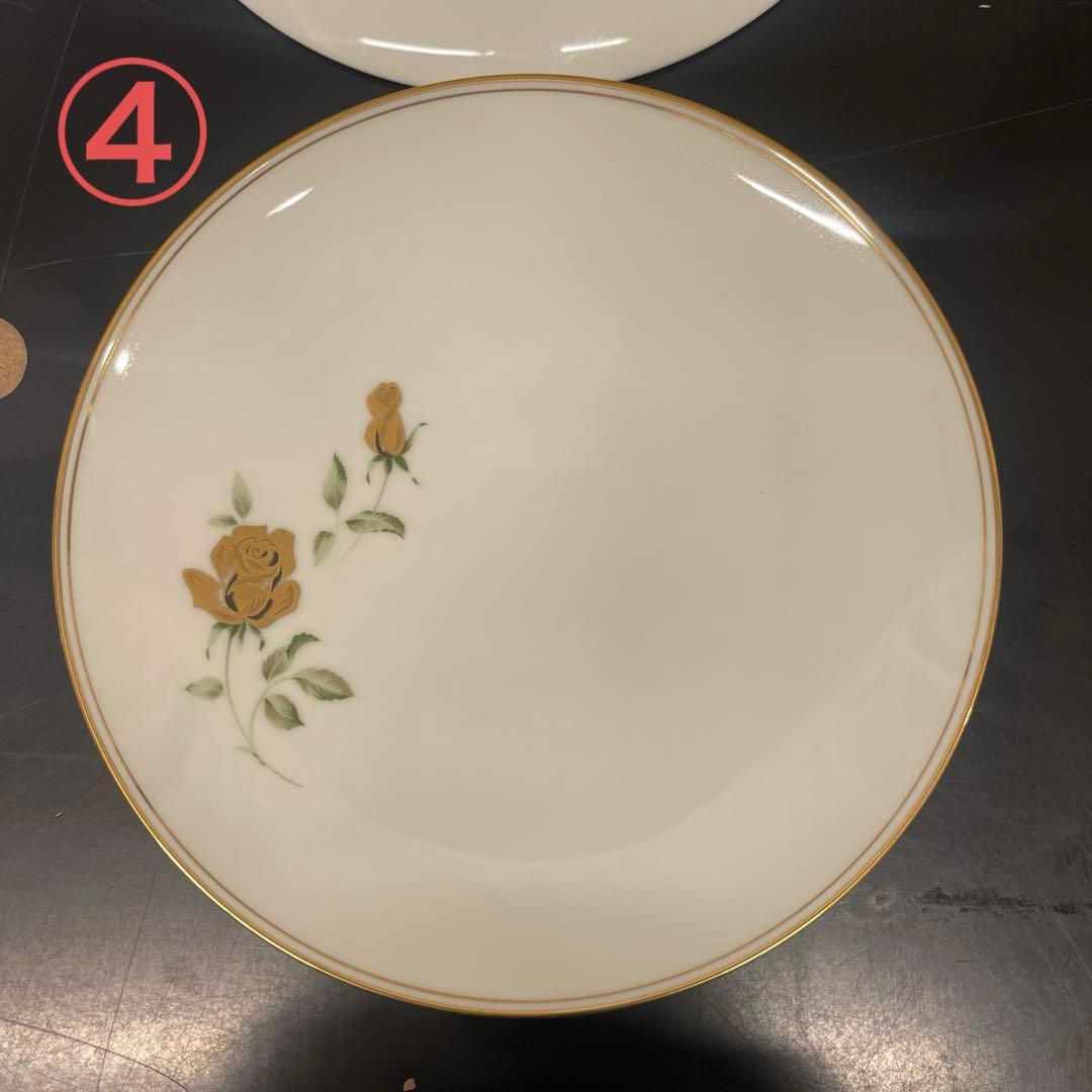 【Noritake】PRIMADONNA 薔薇柄 金彩 プレート 6枚セット