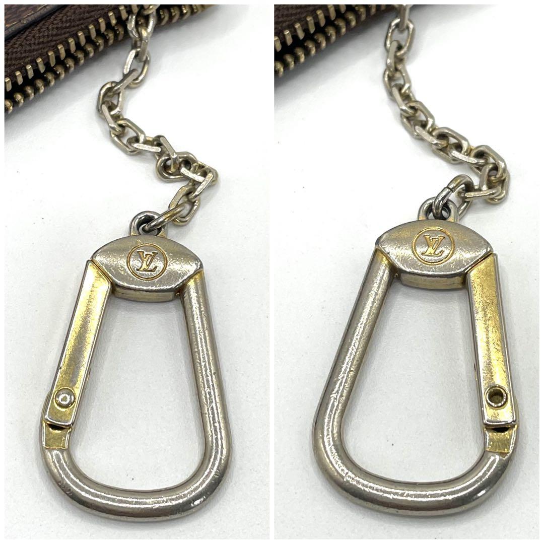 LOUIS VUITTON ダミエ ポシェット クレ キーリング付 パース