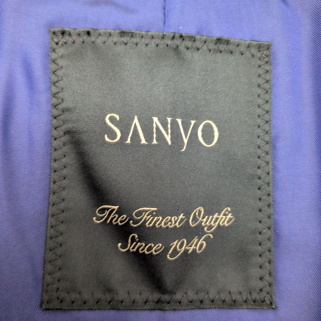 【美品 ライナー付き】サンヨー　100年コート　トレンチコート　水牛ボタン　黒