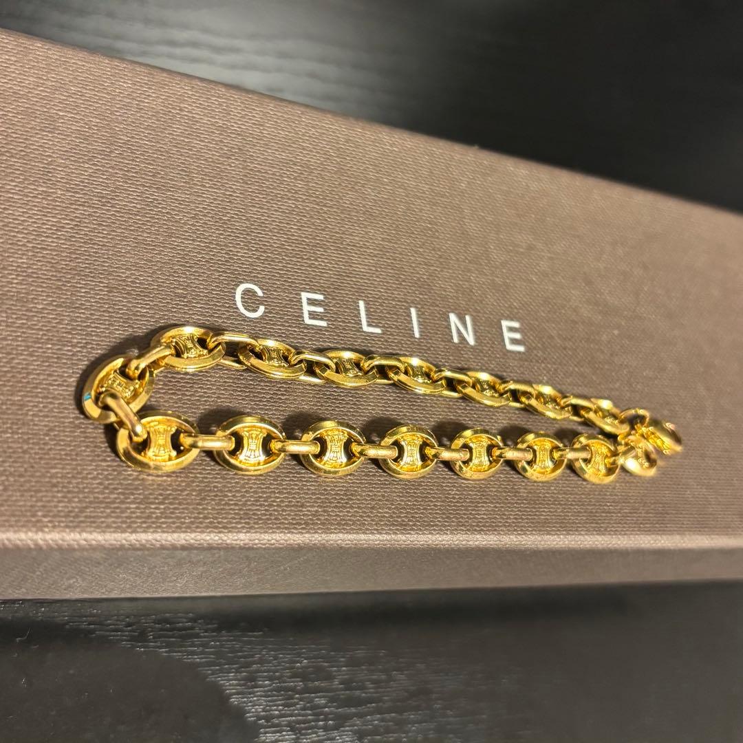 正規品　celine ゴールド　ブレスレット　ビンテージ