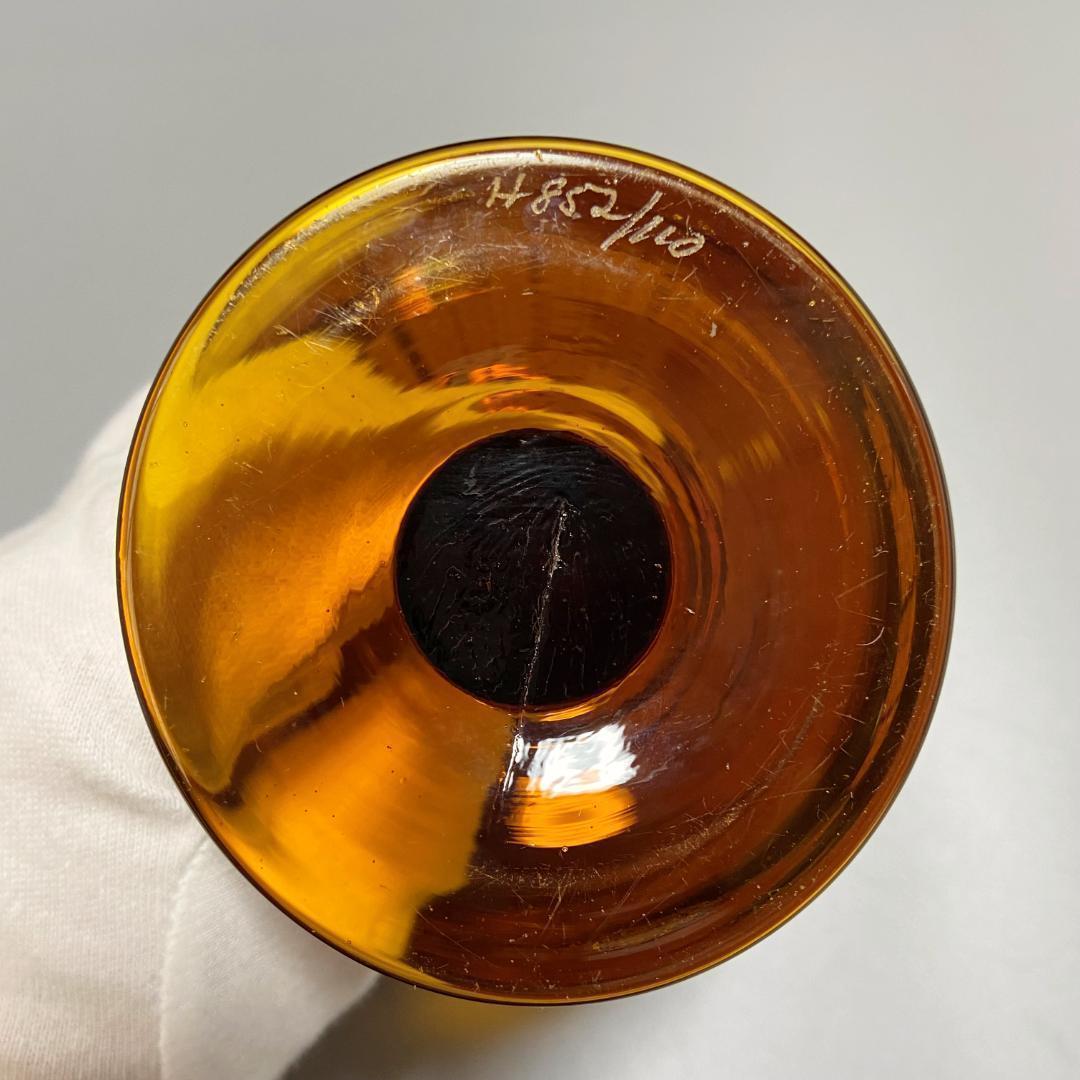 エリックホグラン BODA 花瓶 ガラス ヴィンテージ 高さ15cm 脚付 E