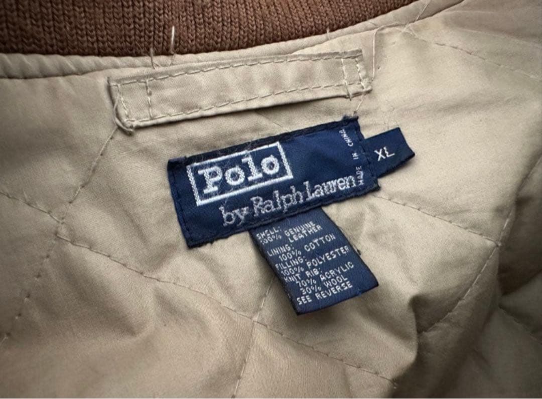 む*く様 超スペシャル 「希少サイズ XL」90s ラルフローレン レザー ジャ