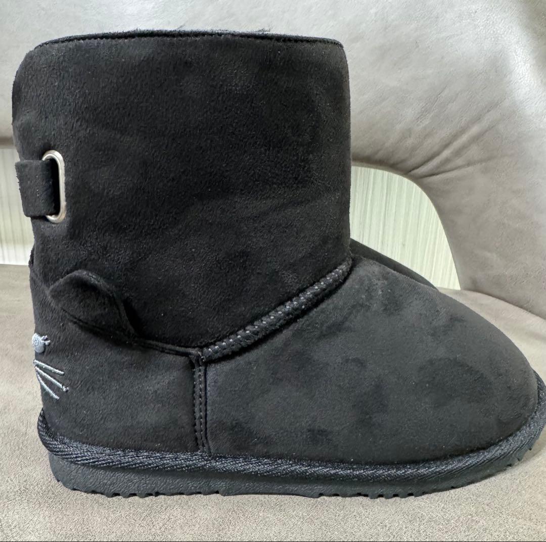 【未使用】ANNA SUI MINI 猫耳ブーツ 黒 22cm 箱無し