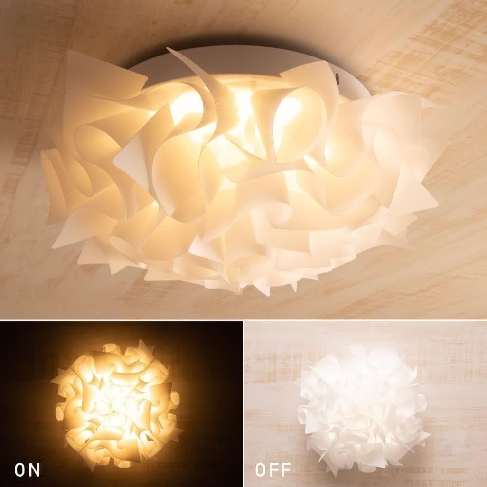 【M2042-144-107】花びらデザイン調光シーリングライト6畳