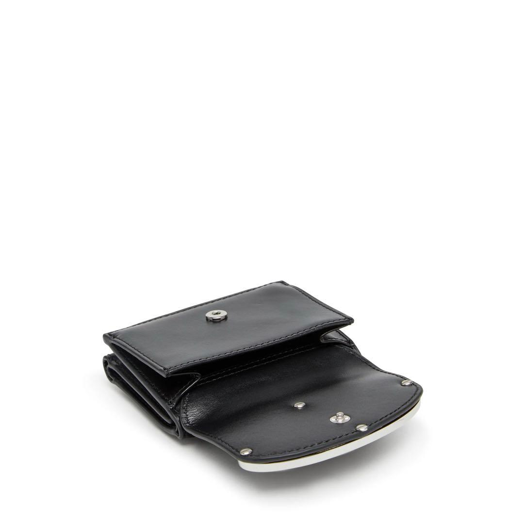 ロゴ入り ブラック 三つ折り財布