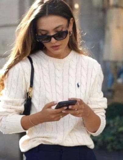 【極美品】POLO RALPH LAURENケーブルセーター★大人気カラー★QR