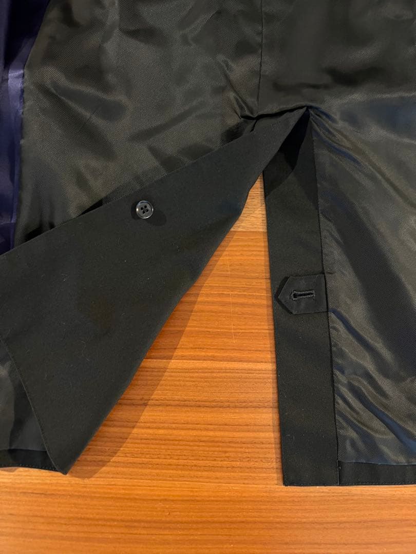 Paul Smith ブラック トレンチコート ダブルボタン ベルト付き