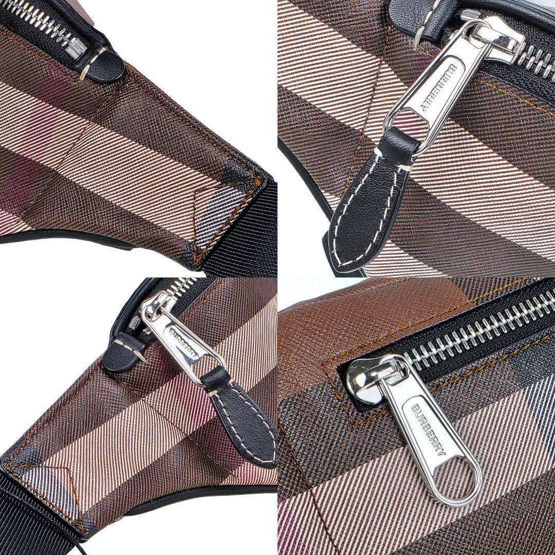未使用 バーバリー BURBERRY チェック ロゴ ボディバッグ