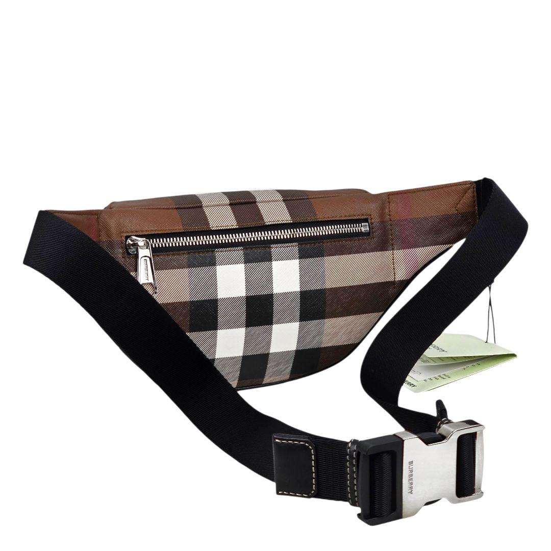 未使用 バーバリー BURBERRY チェック ロゴ ボディバッグ