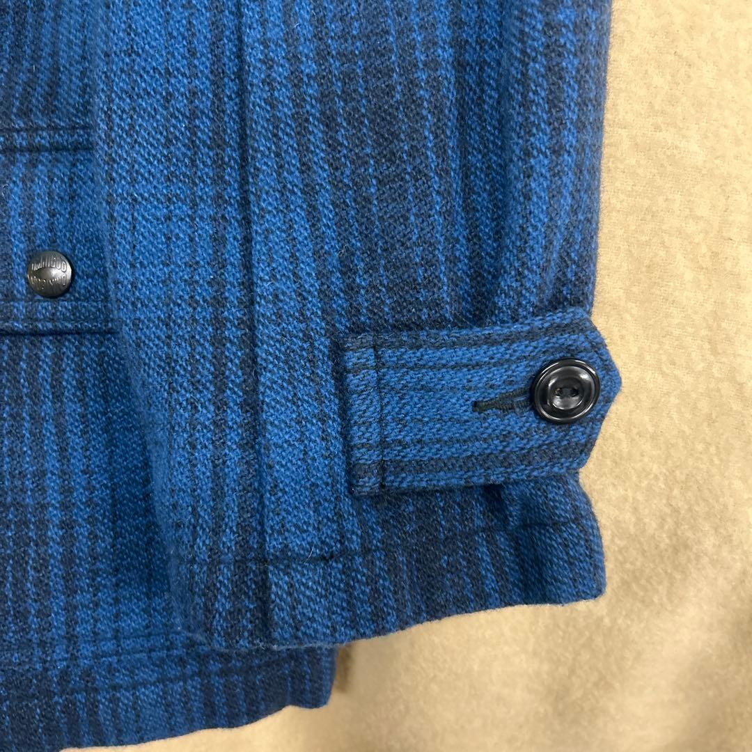 ドミンゴOMNIGODウールハンティングジャケット 4 青✖︎黒チェック美USED