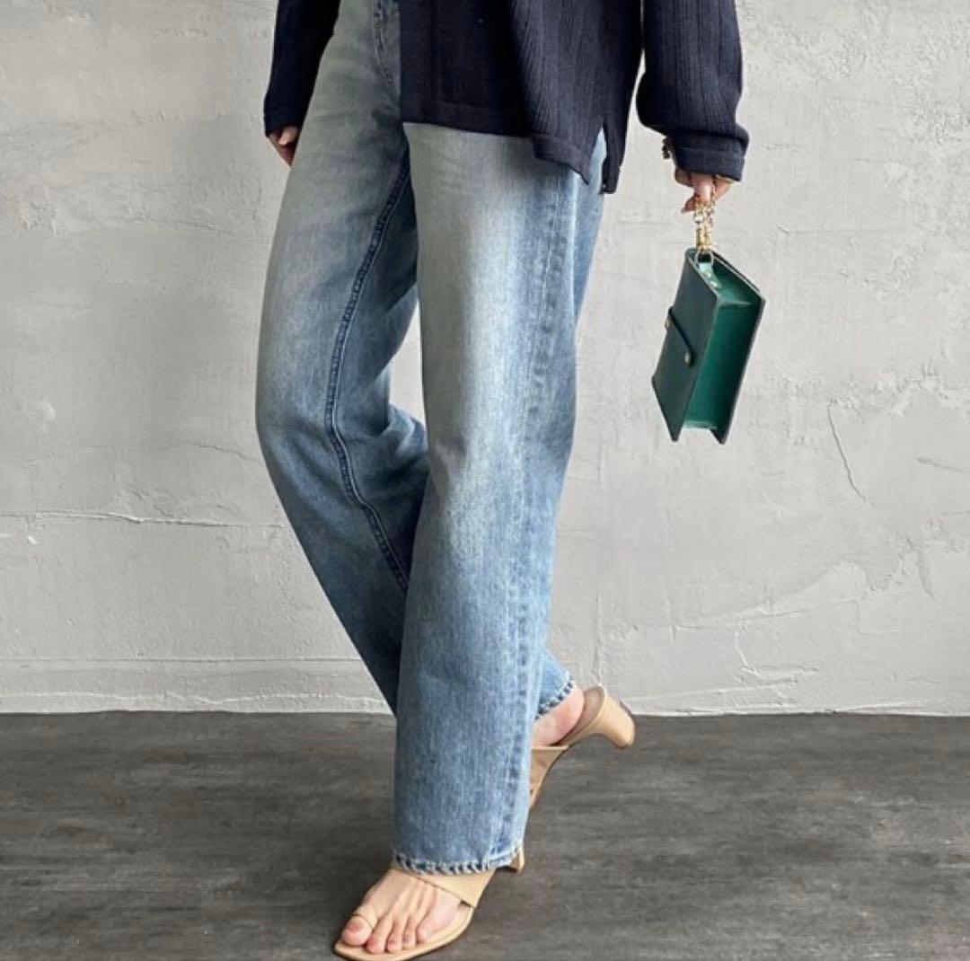 【美品】ヤヌーク ボーイズストレートLea 57111231 サイズ23