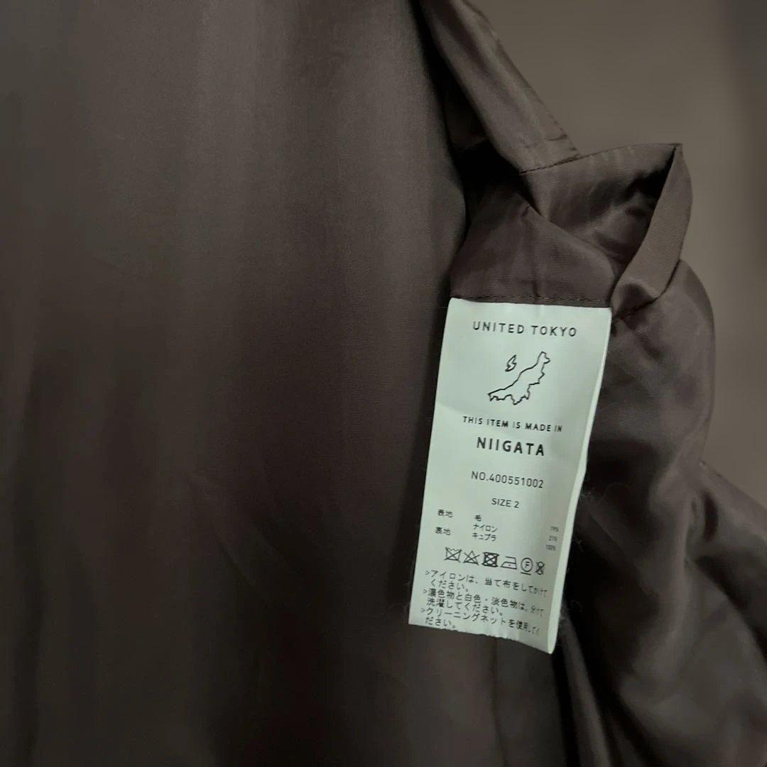 【美品】ユナイテッドトウキョウ スーパー140's ステンカラーコート メンズ