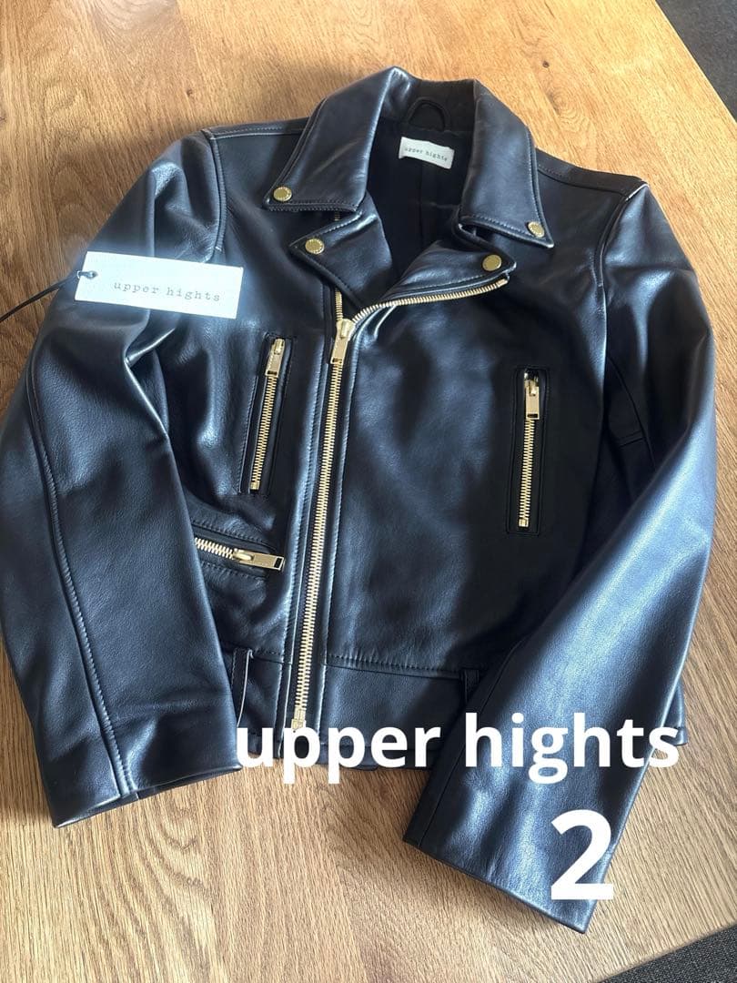 【極美品✨】upper hights ライダーズジャケット/bk サイズ2