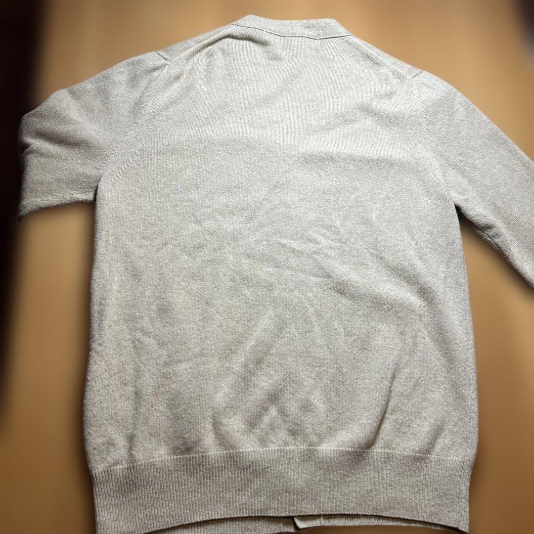 プレイコムデギャルソン ベージュ ニットカーディガン ブラックハート