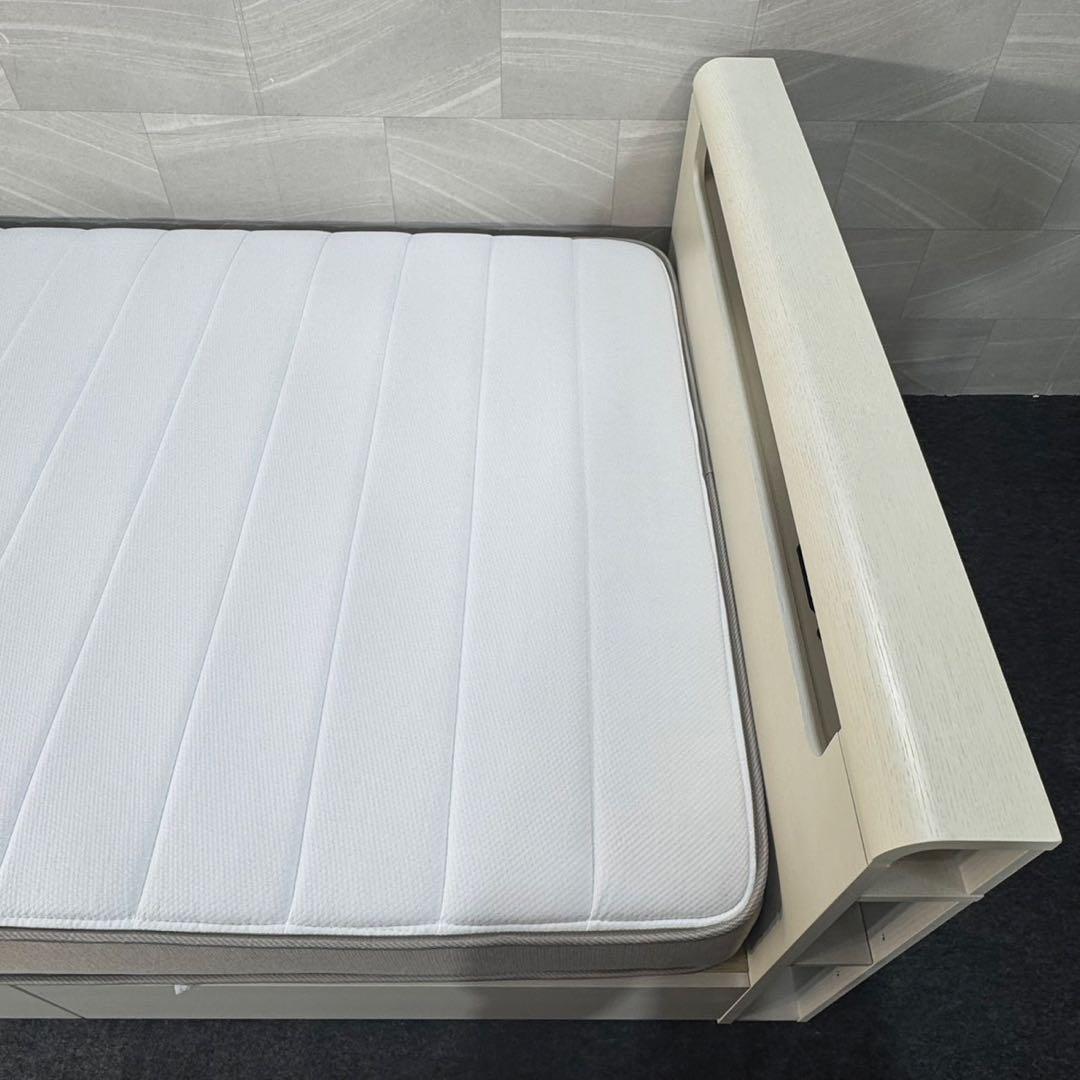 ニトリ ベッドフレーム ダブルサイズ マットレスセット 収納付 d4627