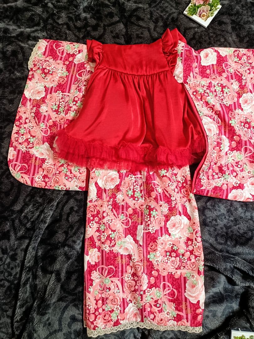 七五三　3歳　メゾピアノ　Mezzo Piano 被布セット　4点セット