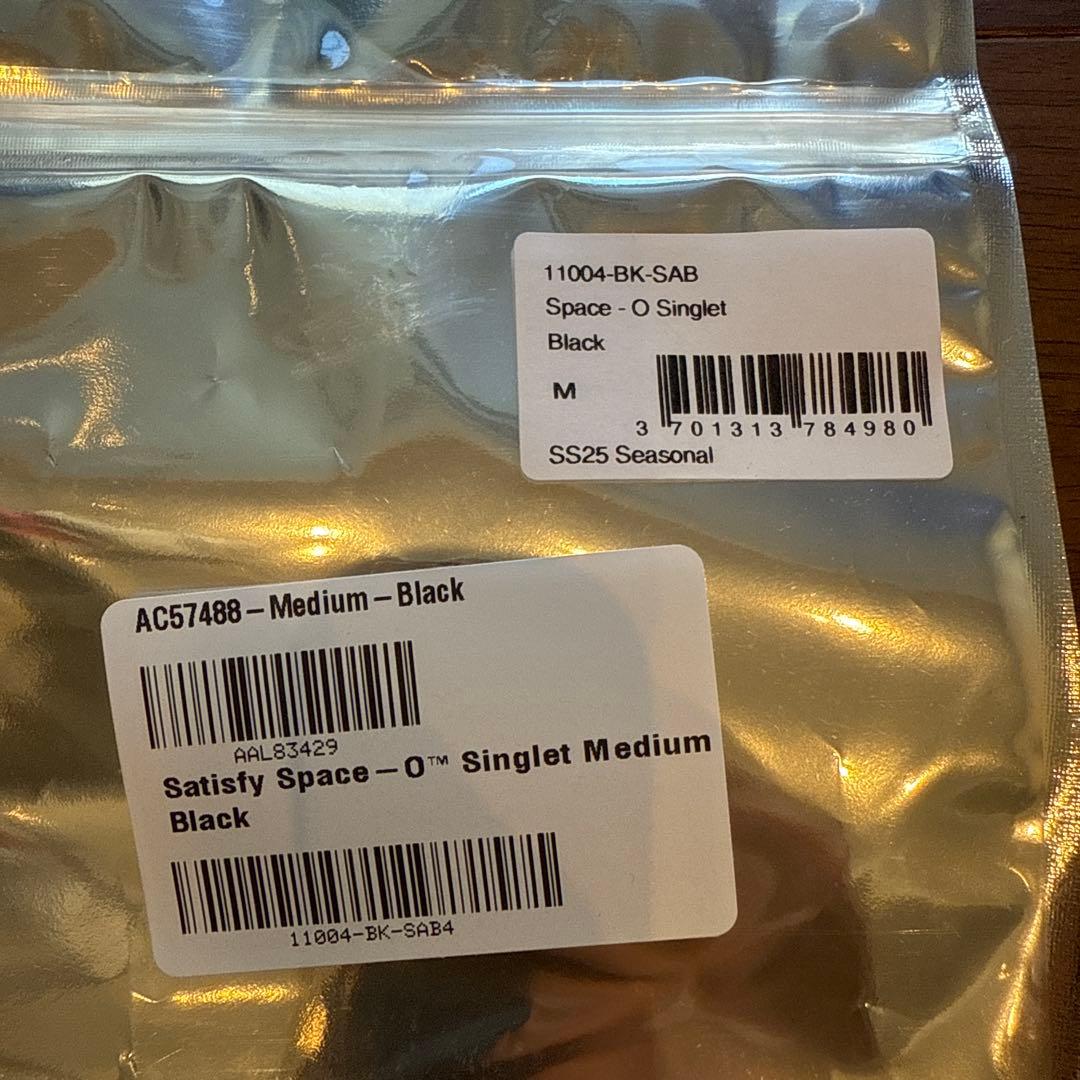 【サイズM】SATISFY メッシュタンクトップ ブラック