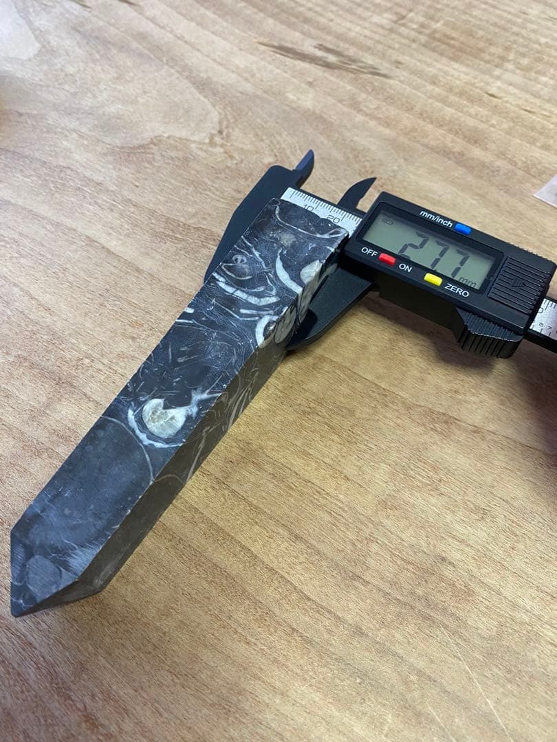 フォッシルマーブル（化石大理石）タワー／ポイント 希少六角柱 天然石 原石 鉱物