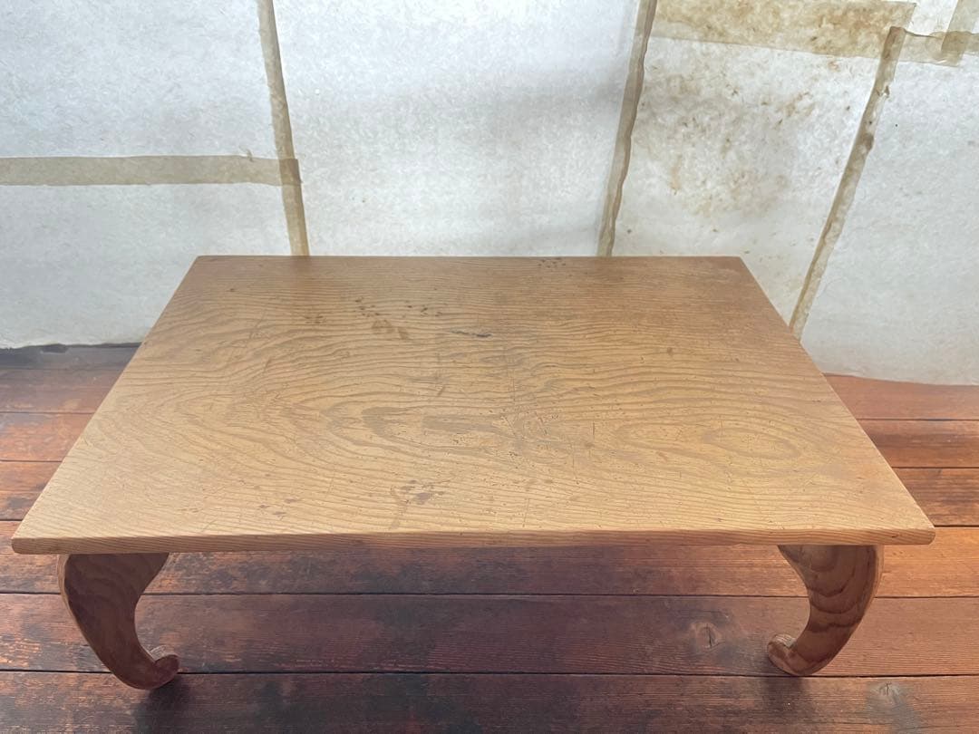 古道具猫足ローテーブル