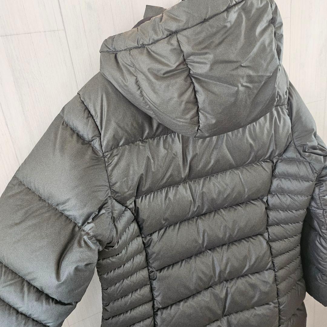 ノースフェイス☆ダウンジャケット ダークグレー 刺繍 L レディース 0149