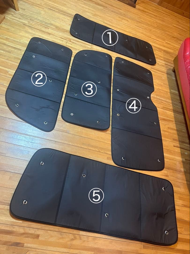 ハイエース200系S-GL用サンシェード1型から8型用　５枚セット