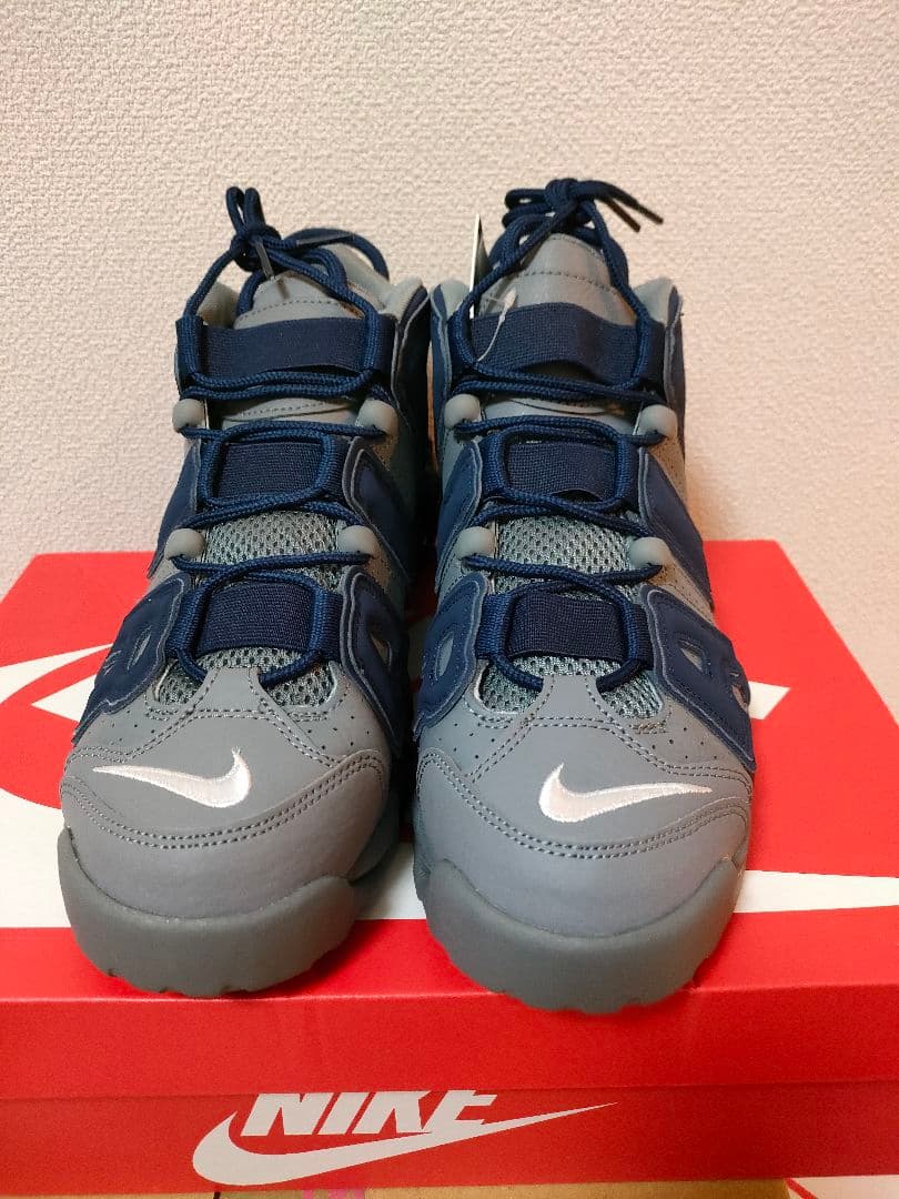 【新品未使用】ナイキ エアモア アップテンポ クールグレー ミッドナイトネイビー