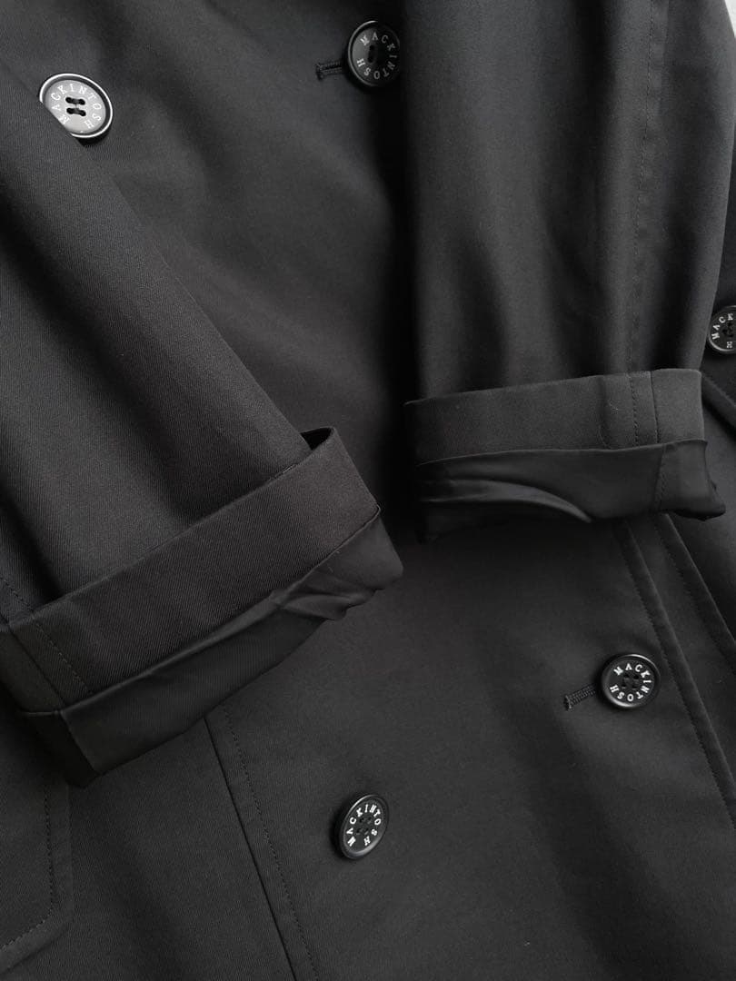 美品✨マッキントッシュロンドン　トレンチコート　38 黒　チェックライナー付き