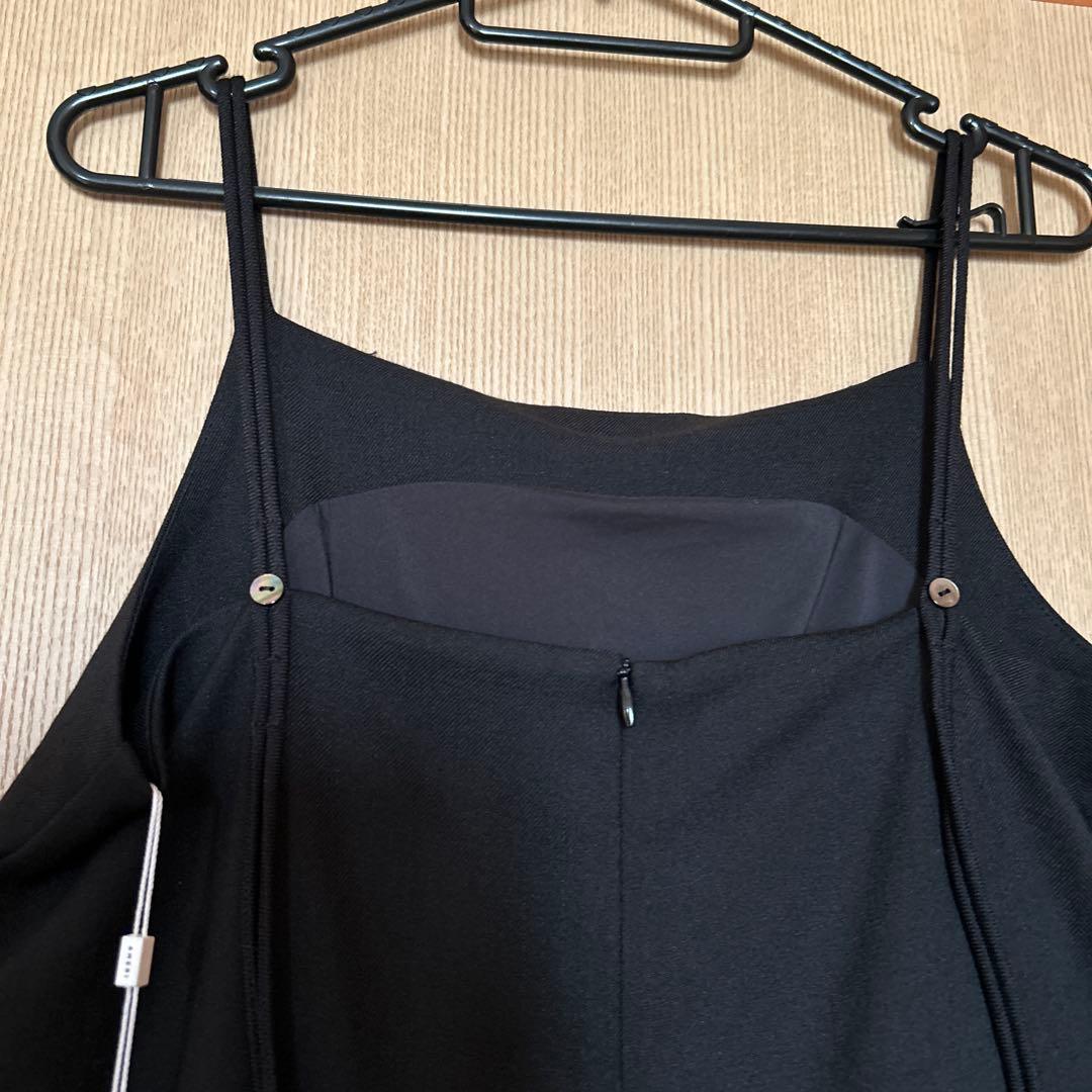 LAYERED CAMISOLE ALL IN ONE ブラック　ベスト　ジレ