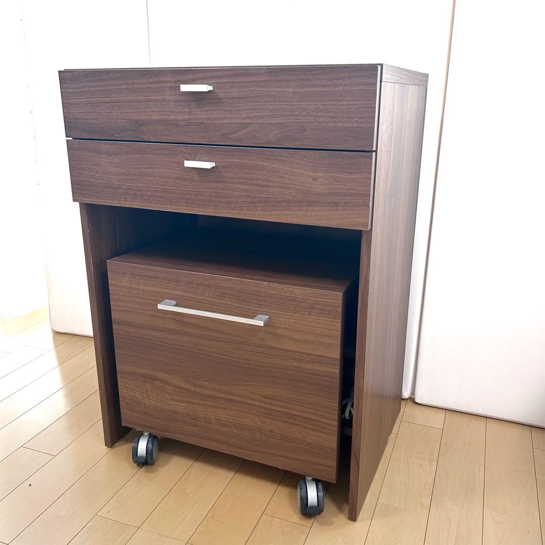 Pamouna パモウナ　プリンター収納　デスクチェスト　キャスター　パソコン置