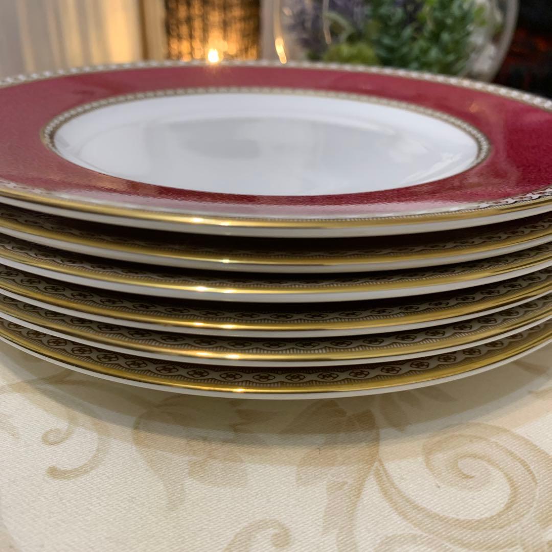 ウェッジウッド ユーランダー　パウダールビー　20.5cmデザートプレート