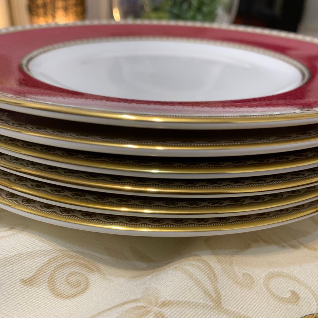 ウェッジウッド ユーランダー　パウダールビー　20.5cmデザートプレート