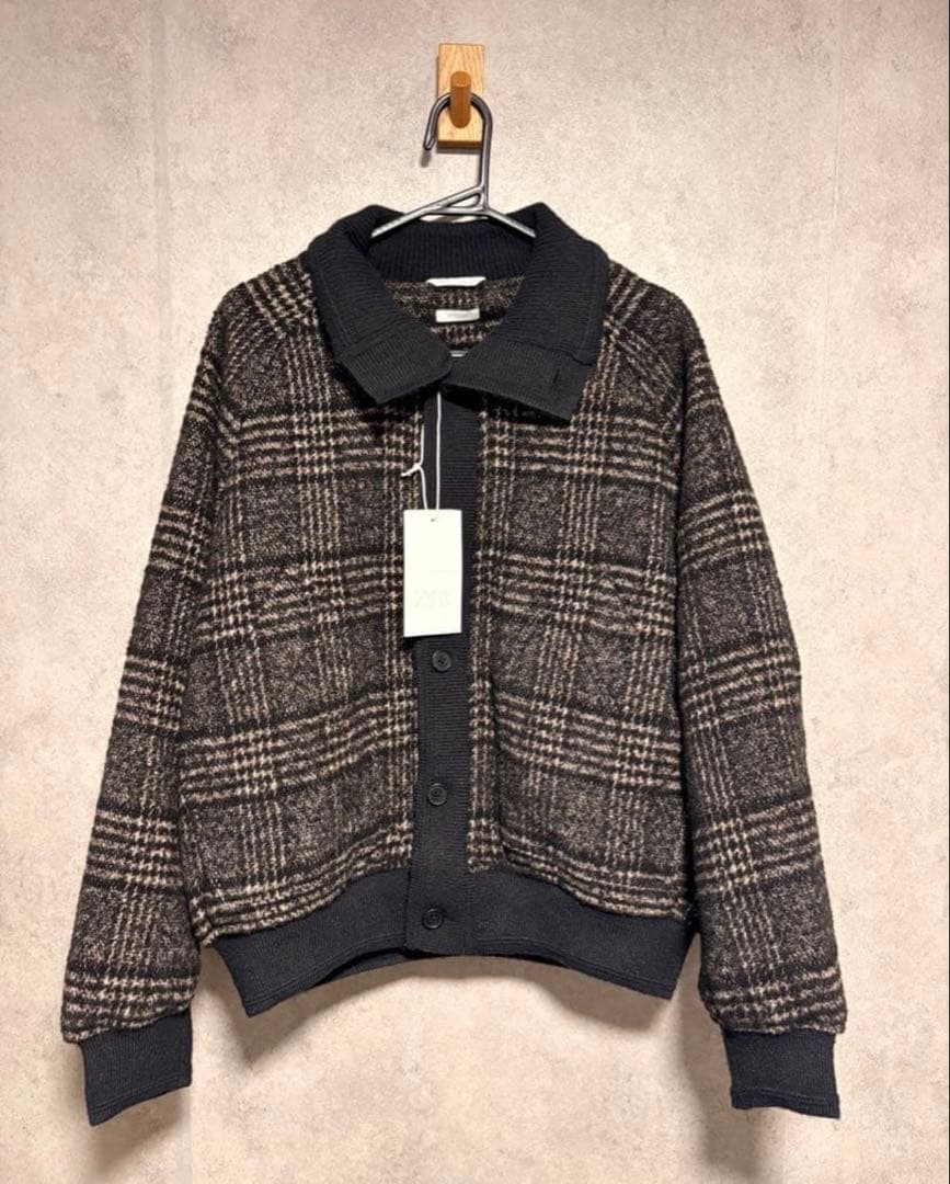 zara ザラ　リブ襟切り替えジャケット S