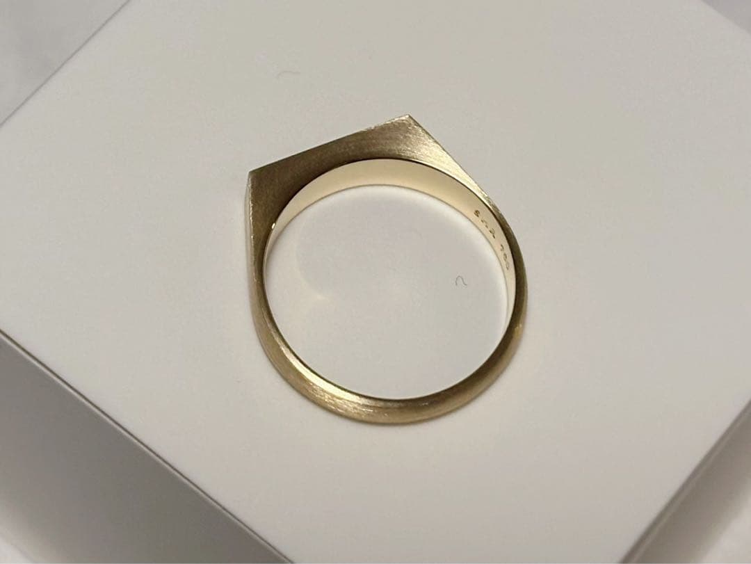 〈シハラ〉シグネットレクタングルリングS 10号